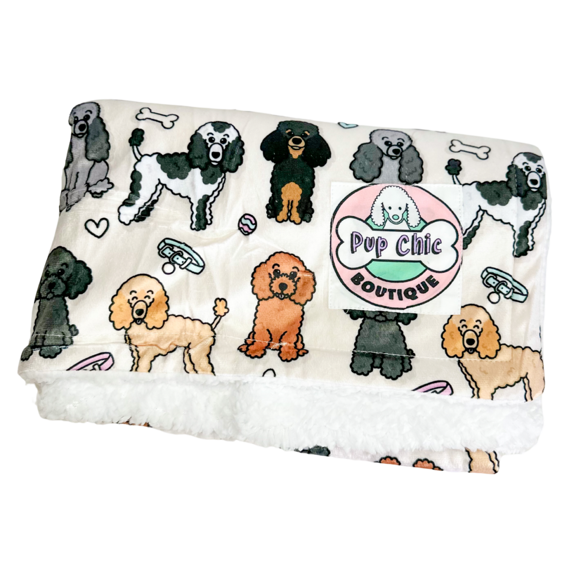 Poodle shop throw blanket