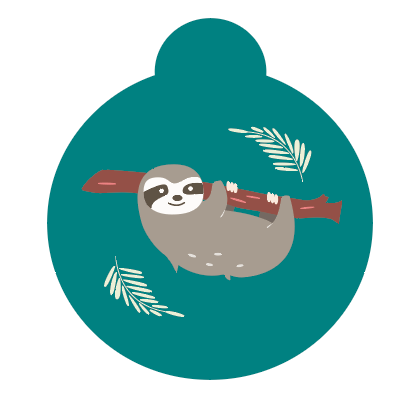 Lazy Sloth Dog ID Tag - Pup Chic Boutique