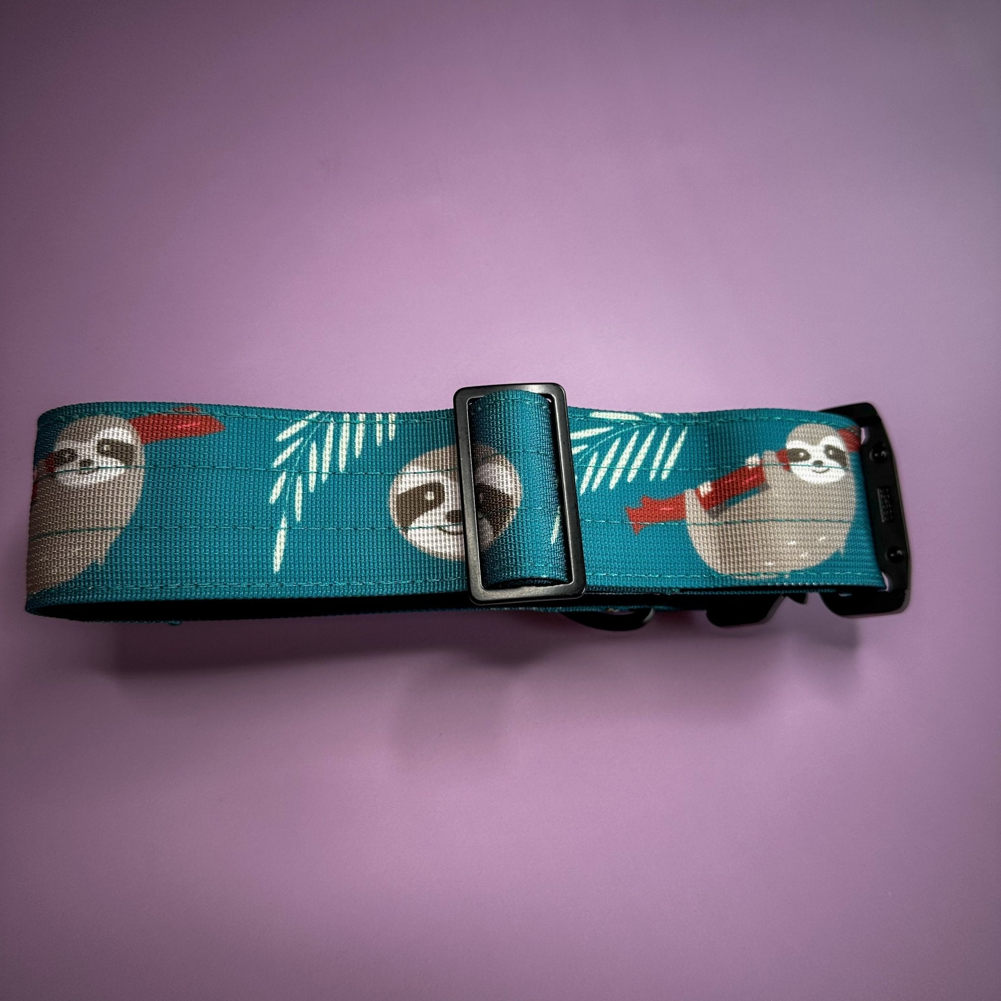 Lazy Sloth Tactical Dog Collar with Handle – Durable & Stylish for Large Dogs - Pup Chic Boutique