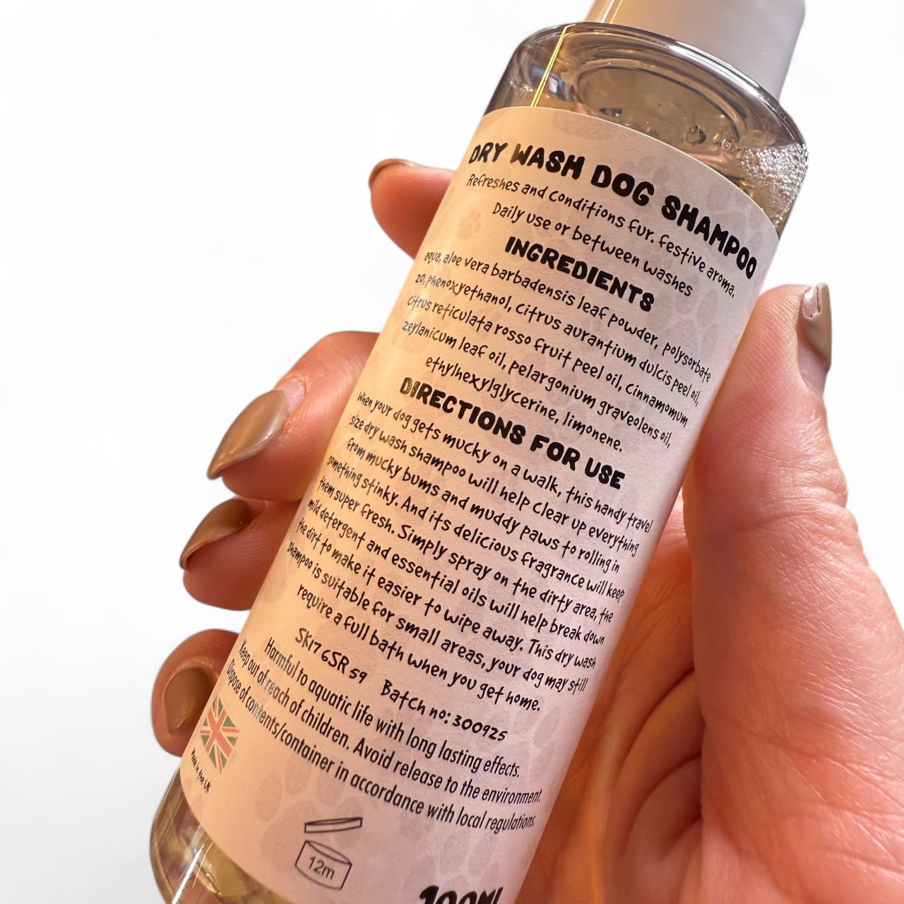 Limited Edition Festive Pupcident Dry Wash Shampoo – Cinnamon & Mandarin with Aloe Vera 🎄 - Pup Chic Boutique