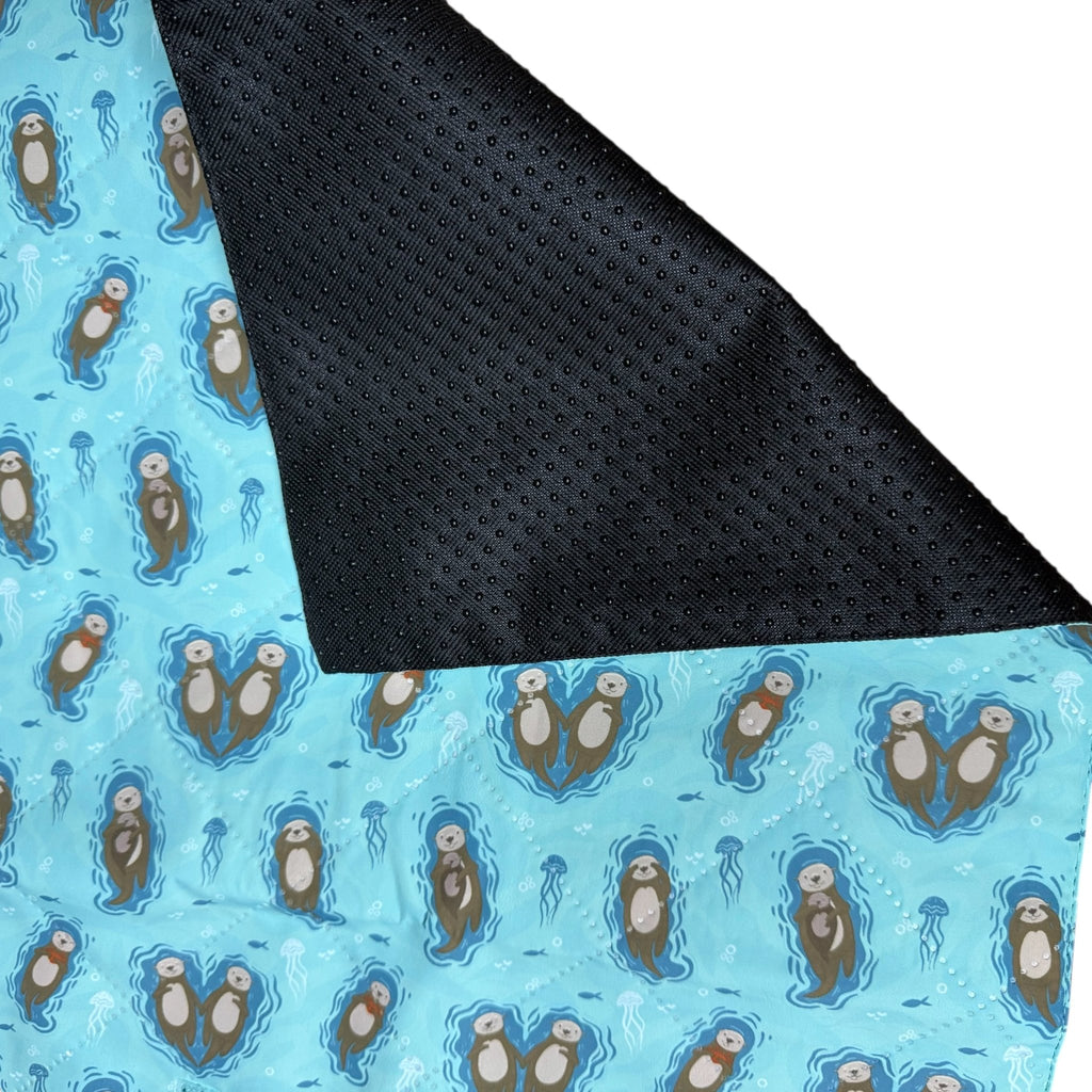 Otterly Lovely Dog Settle Mat - The Perfect Travel Mat for Your Dog! 🦦💙 - Pup Chic Boutique