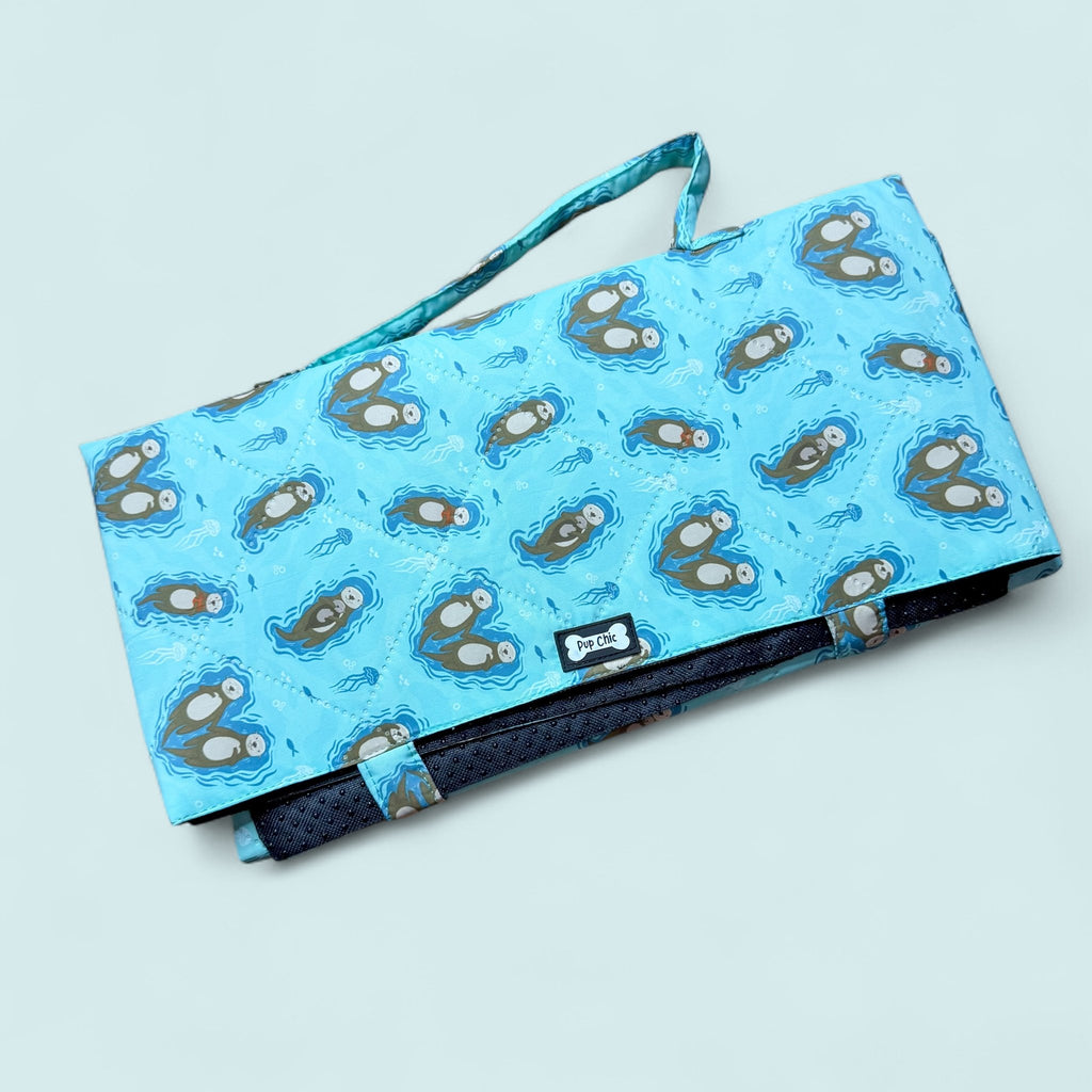 Otterly Lovely Dog Settle Mat - The Perfect Travel Mat for Your Dog! 🦦💙 - Pup Chic Boutique