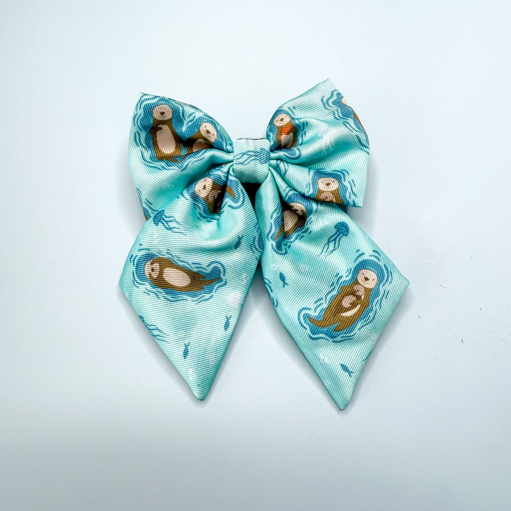 Otterly Lovely Sailor bow 🦦💙 - Pup Chic Boutique