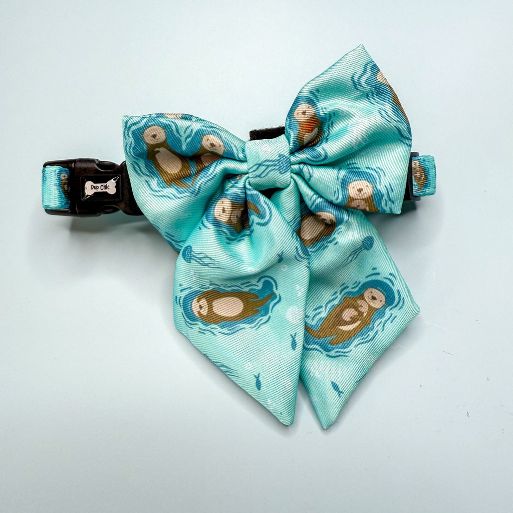 Otterly Lovely Sailor bow 🦦💙 - Pup Chic Boutique