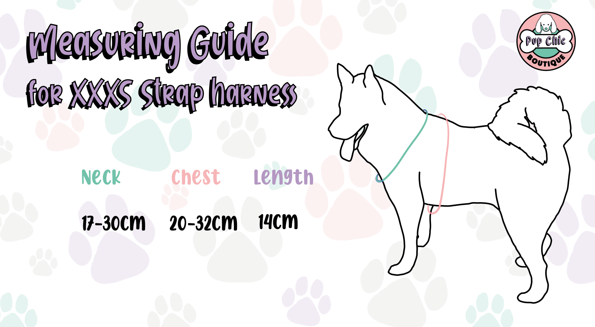 Otterly Lovely XXXS Puppy Harness - Pup Chic Boutique