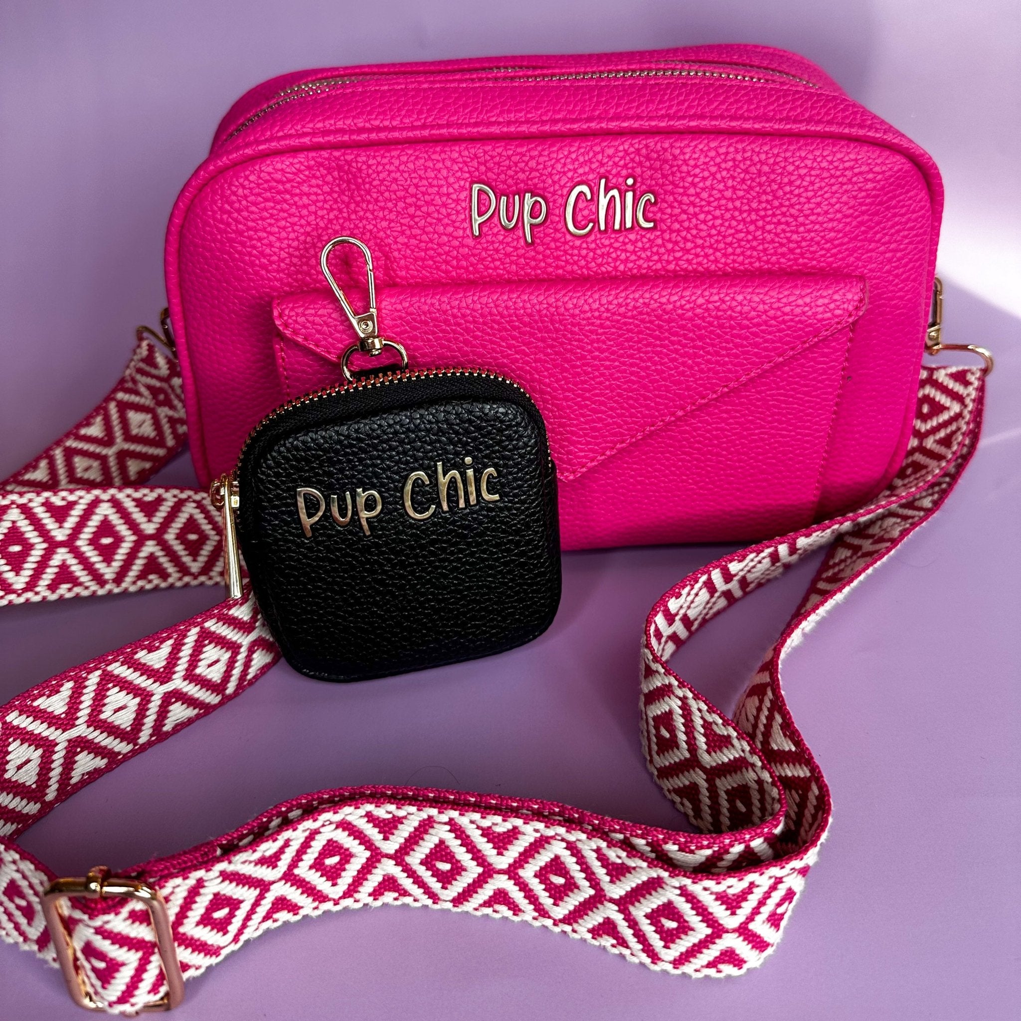 Out Out Treat Pouch - faux leather luxury dog treat bag - Pup Chic Boutique