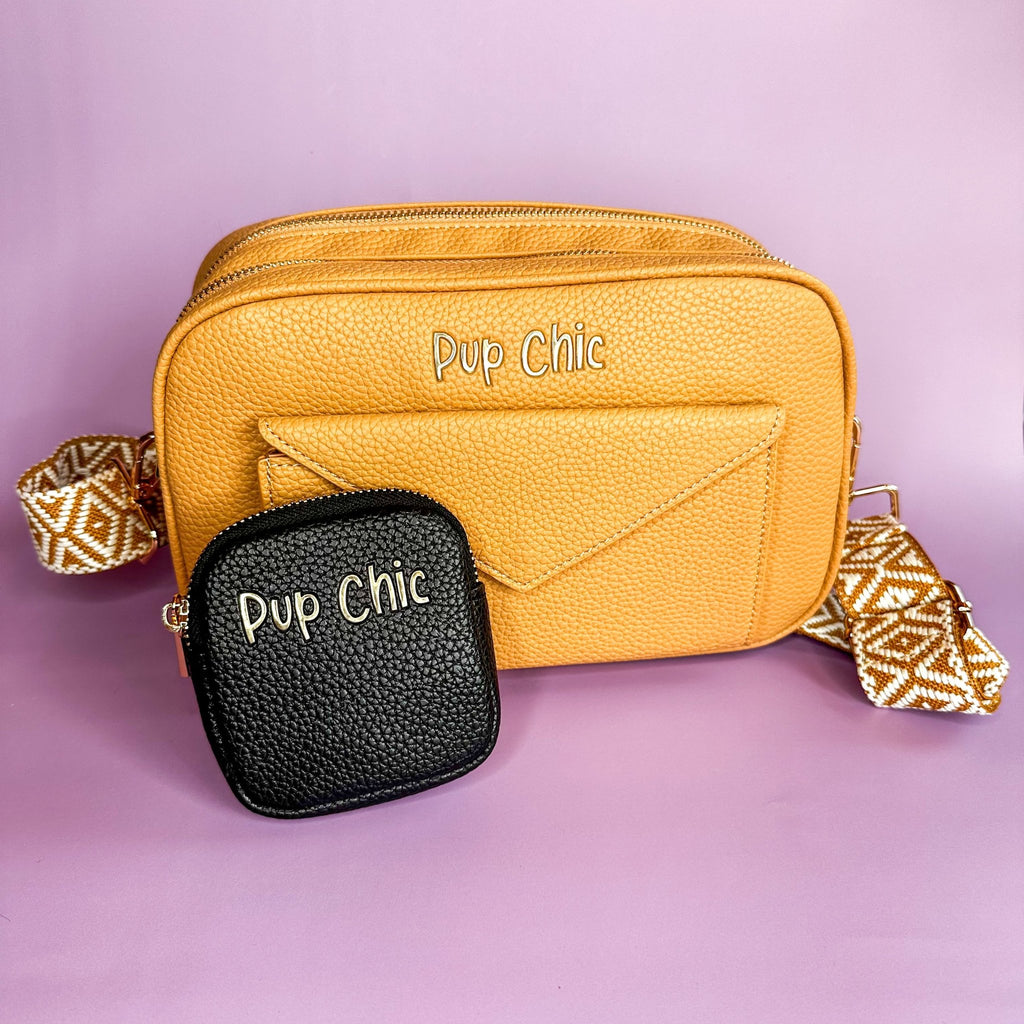 Out Out Treat Pouch - faux leather luxury dog treat bag - Pup Chic Boutique