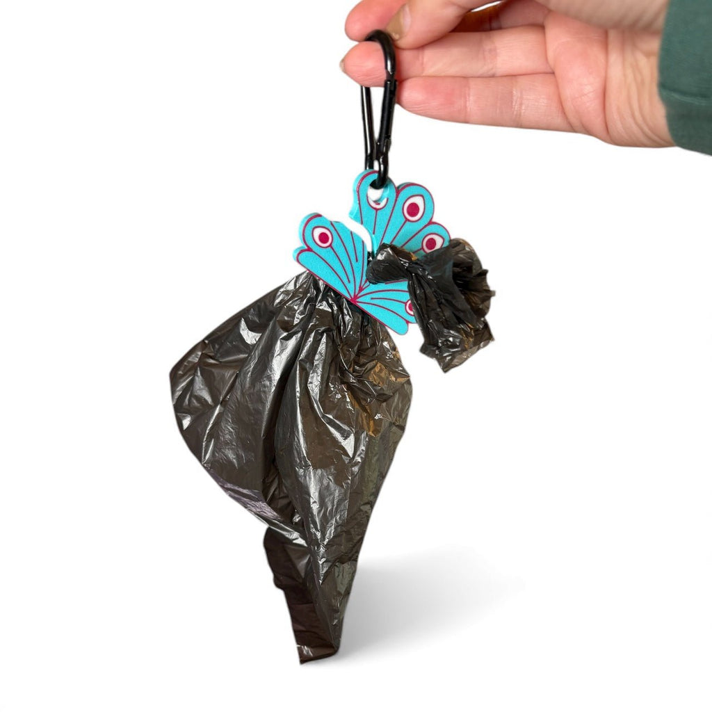 Peacock Pookey - poop bag holder for used bags - Pup Chic Boutique