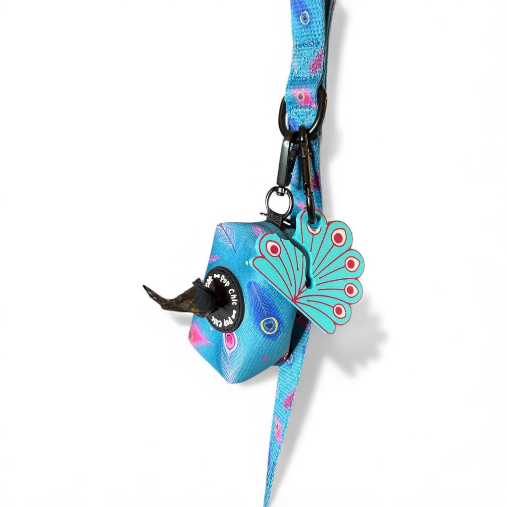 Peacock Pookey - poop bag holder for used bags - Pup Chic Boutique