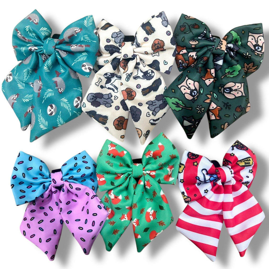 Peacock Power Sailor Bow – Bold, Beautiful & Pretty in Pink - Pup Chic Boutique