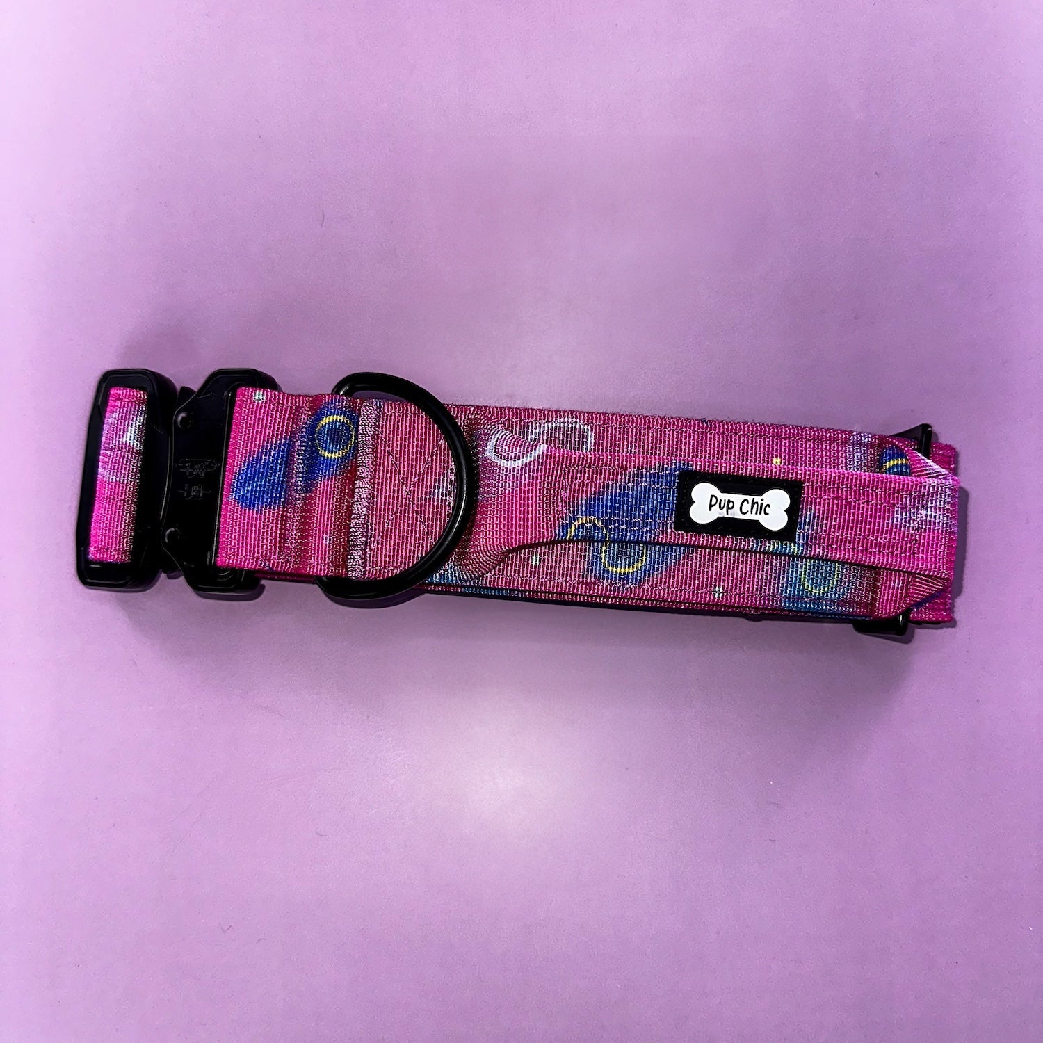 Peacock Power Tactical Dog Collar with Handle - Pup Chic Boutique