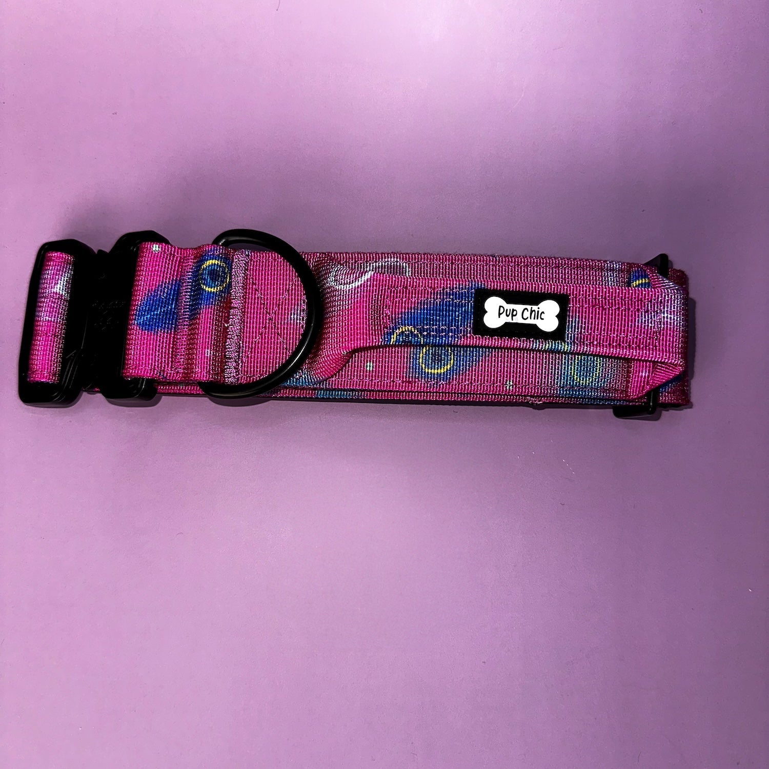 Peacock Power Tactical Dog Collar with Handle - Pup Chic Boutique