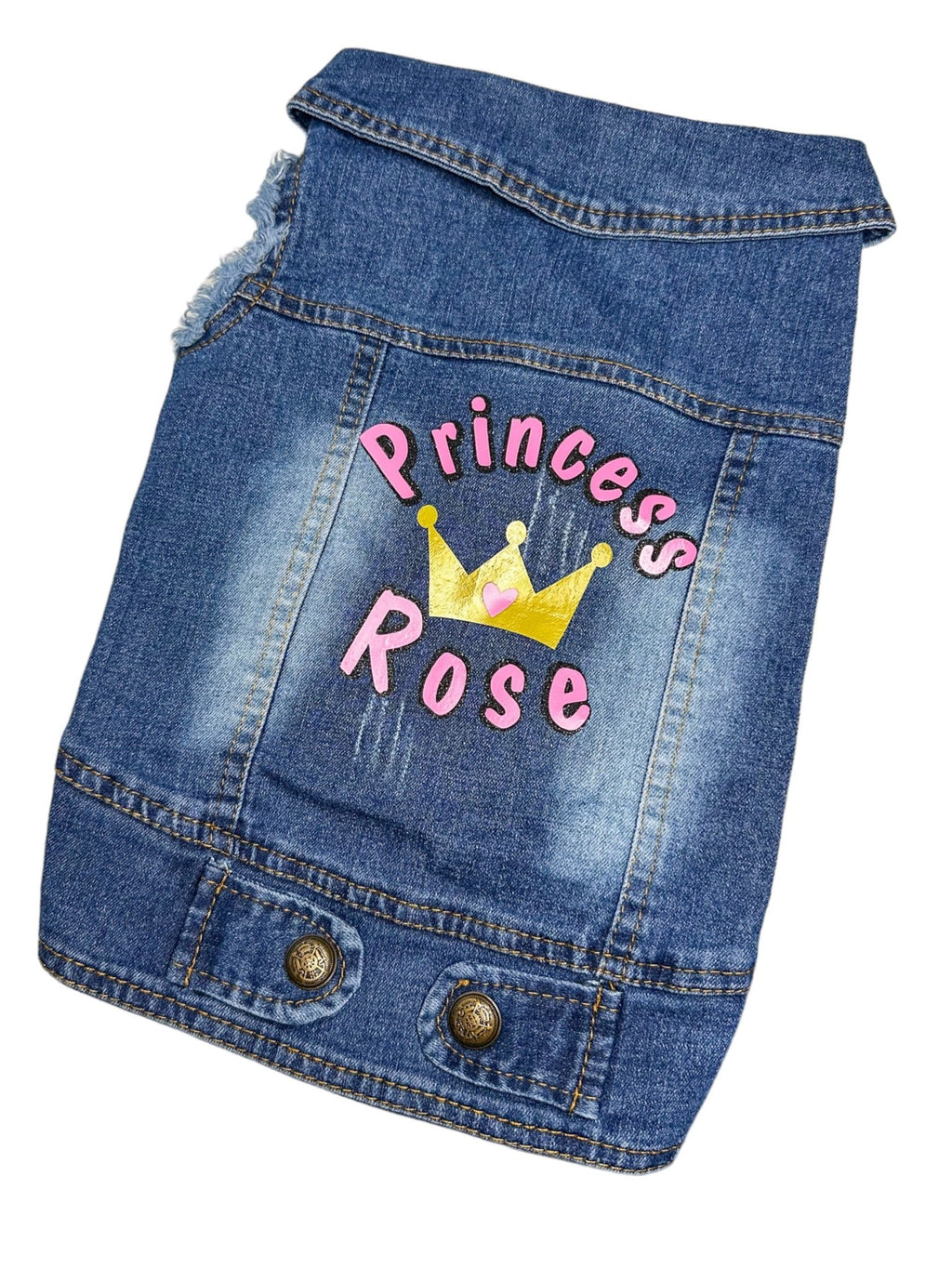 Personalised dog denim jacket - blue - Pup Chic Boutique