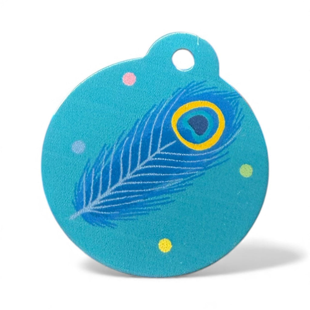 Power Peacock Dog ID Tag - Pup Chic Boutique
