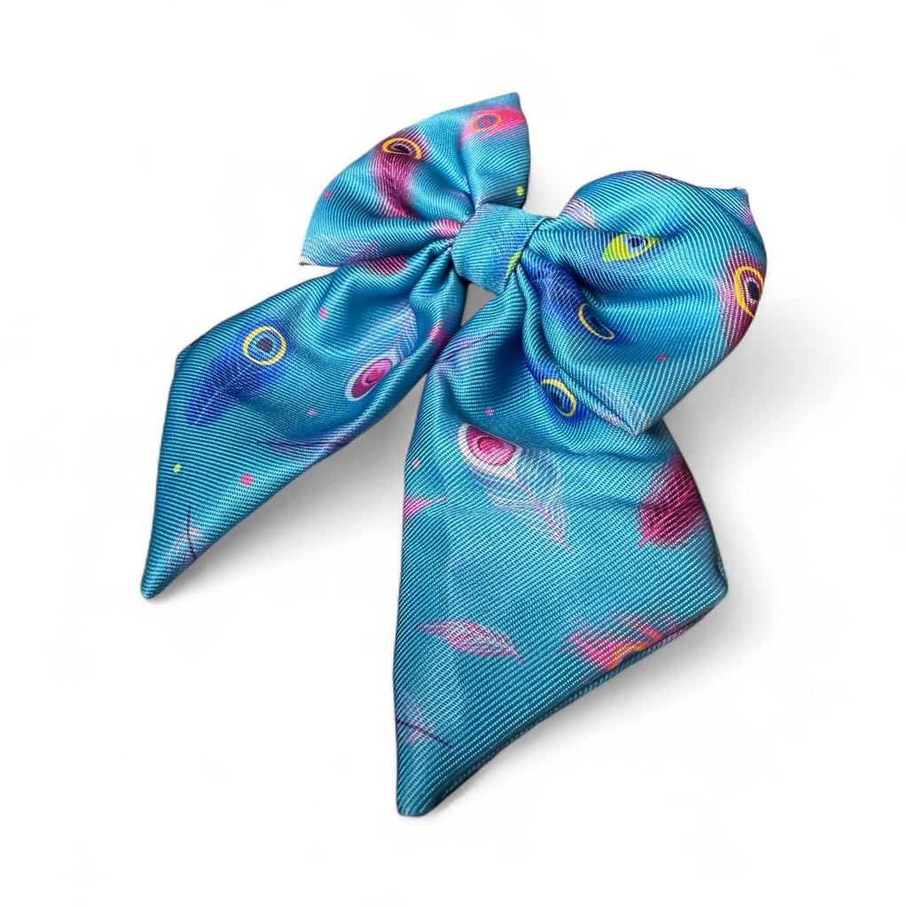 Power Peacock Sailor Bow – Bold, Beautiful & Perfect for Dress - Up Days - Pup Chic Boutique