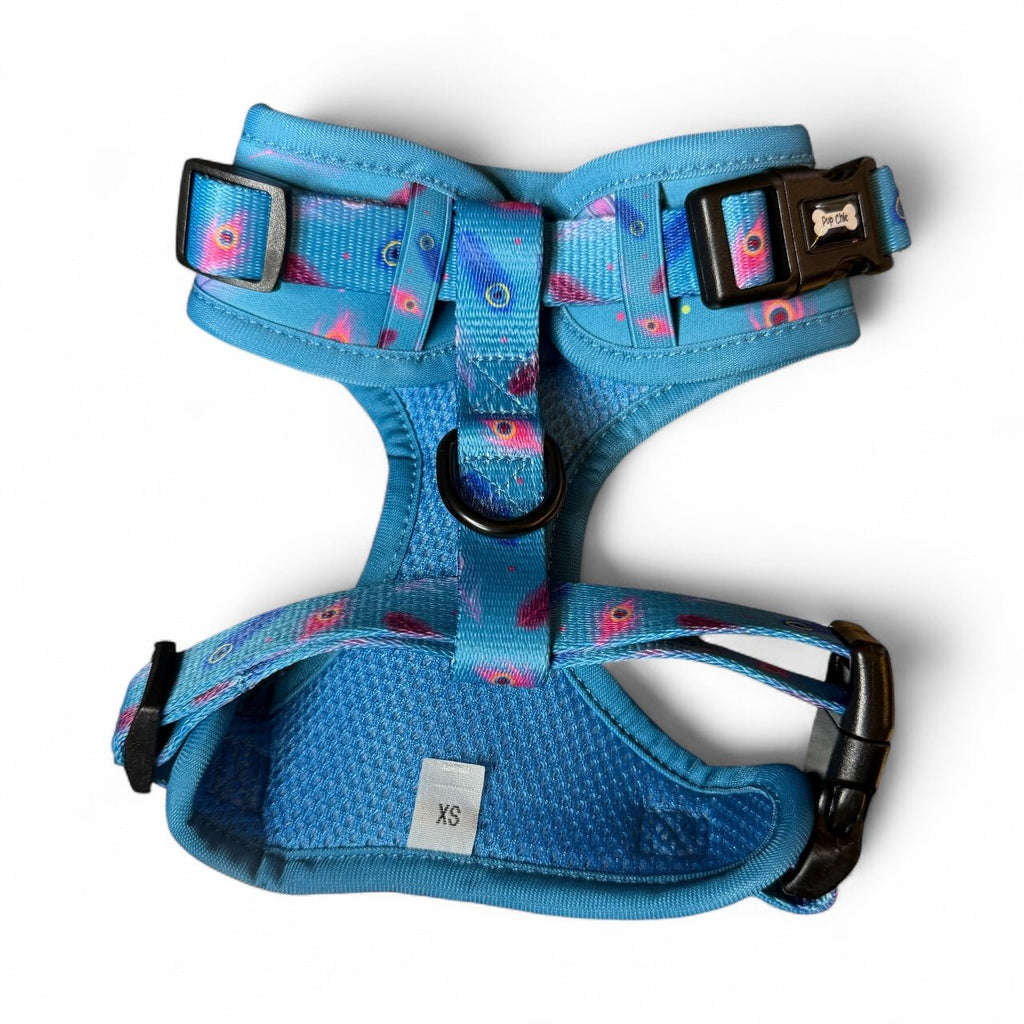 Power Peacock Step - In Adjustable Harness – Easy, Comfy & Made for Stylish Small Dogs! - Pup Chic Boutique