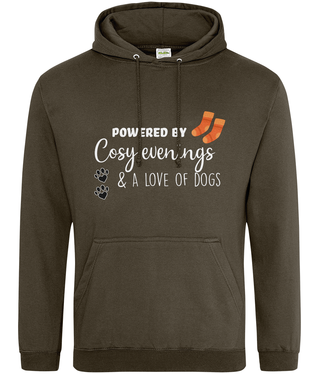 Powered by Cosy Evenings & a Love of Dogs Hoodie - Pup Chic Boutique
