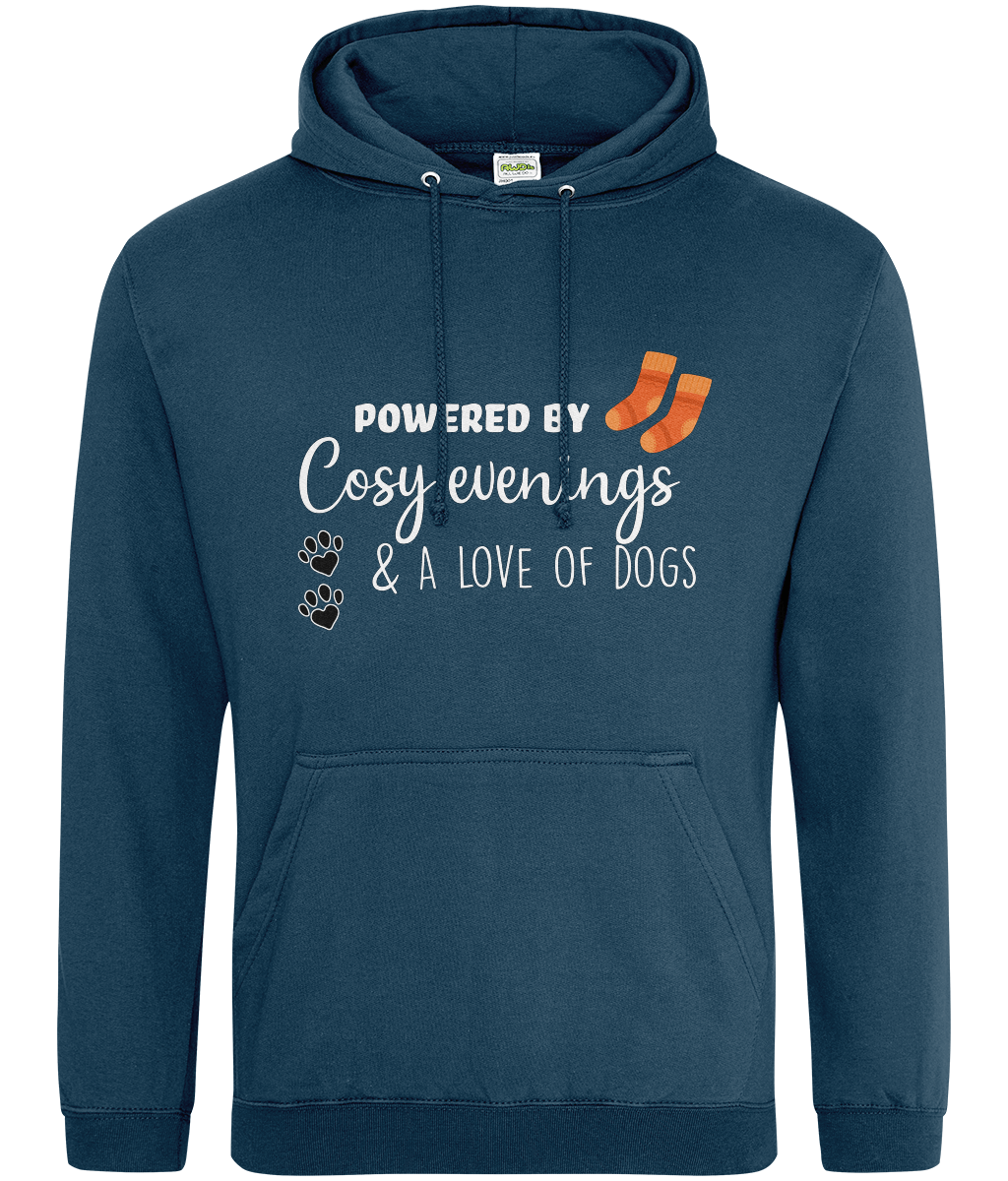Powered by Cosy Evenings & a Love of Dogs Hoodie - Pup Chic Boutique