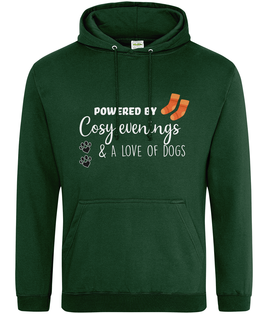 Powered by Cosy Evenings & a Love of Dogs Hoodie - Pup Chic Boutique