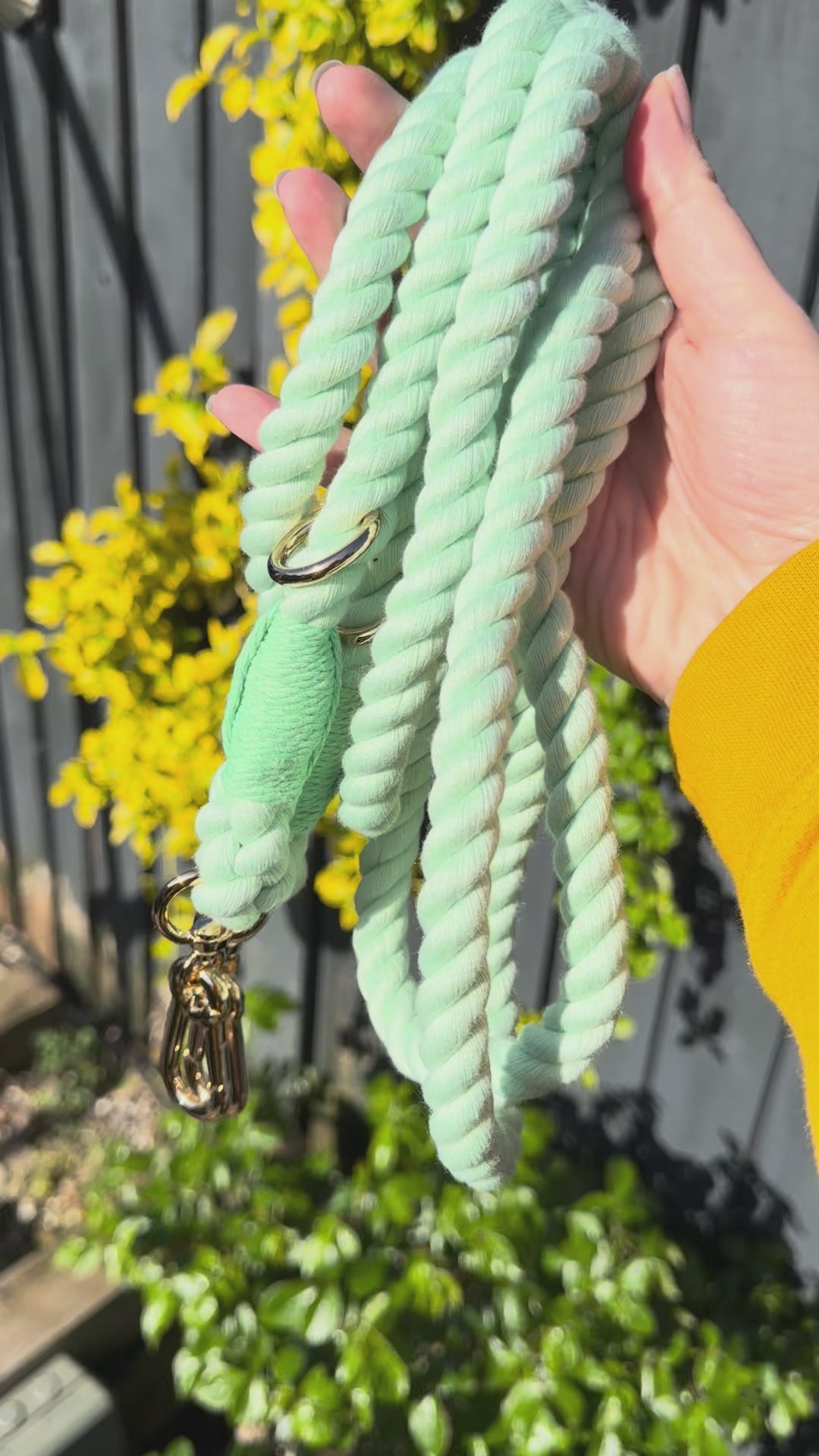 Mint Green Multi-Use 7ft Rope Dog Lead – Bold, Durable & Versatile (Copy)