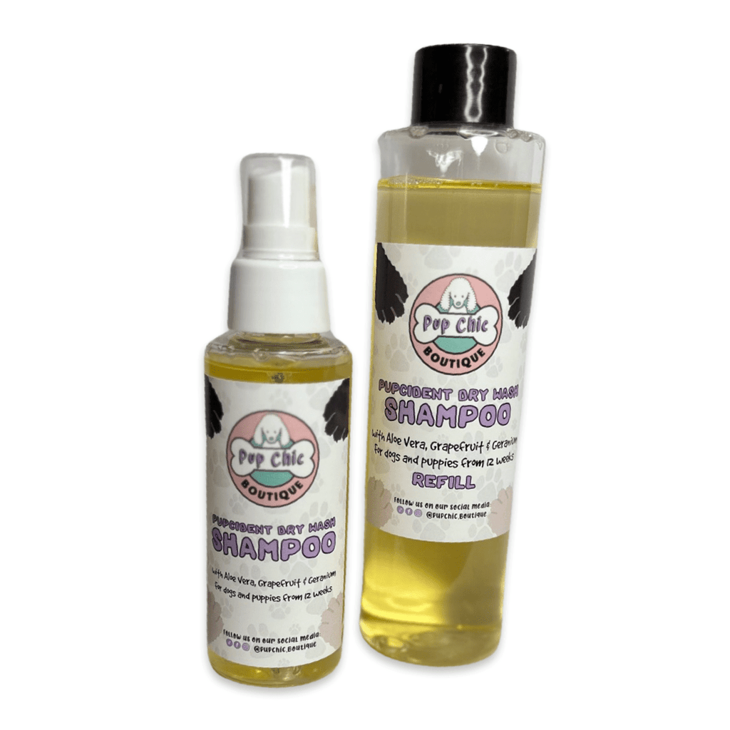 Pupcident dry wash shampoo on the go bottle - Pup Chic Boutique