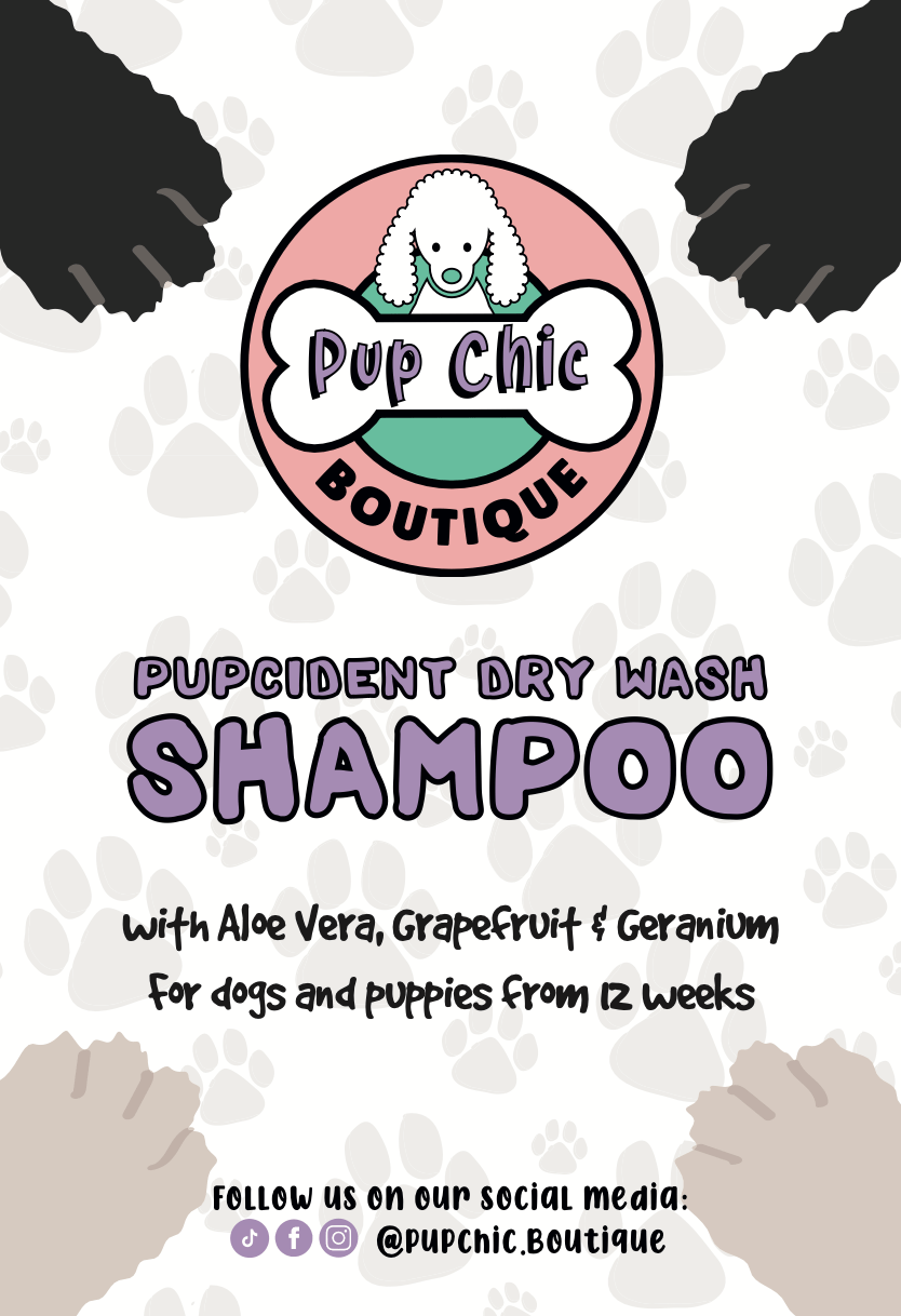Pupcident dry wash shampoo on the go bottle - Pup Chic Boutique