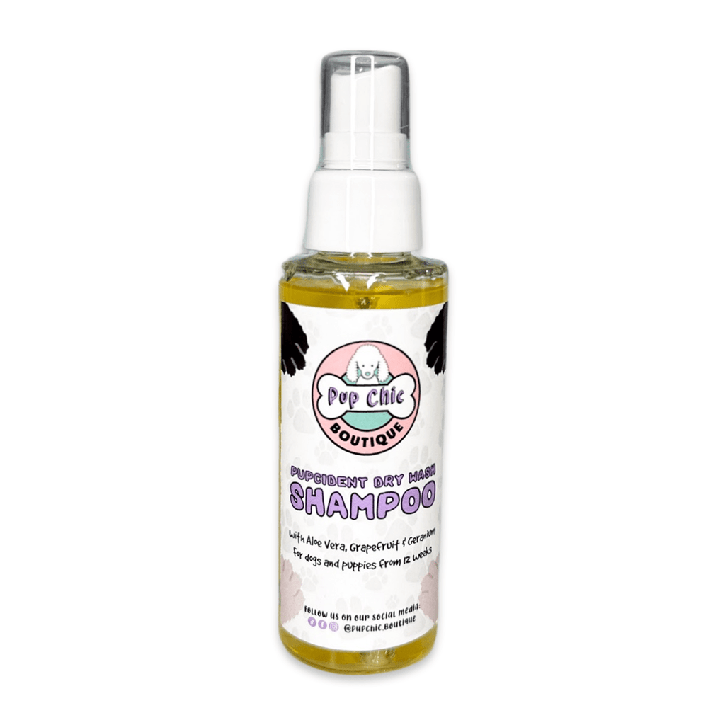 Pupcident dry wash shampoo on the go bottle - Pup Chic Boutique