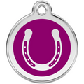Horseshoe Enamel Tag – Personalised Engraved Tag for Pets