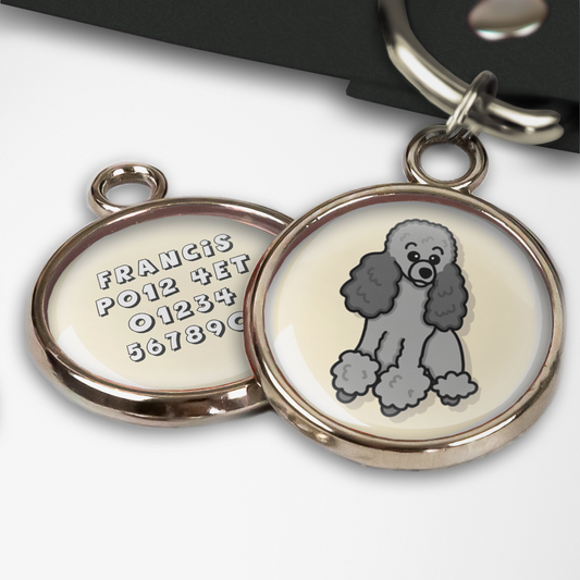 Oodles of Poodles Silver Dog Tag