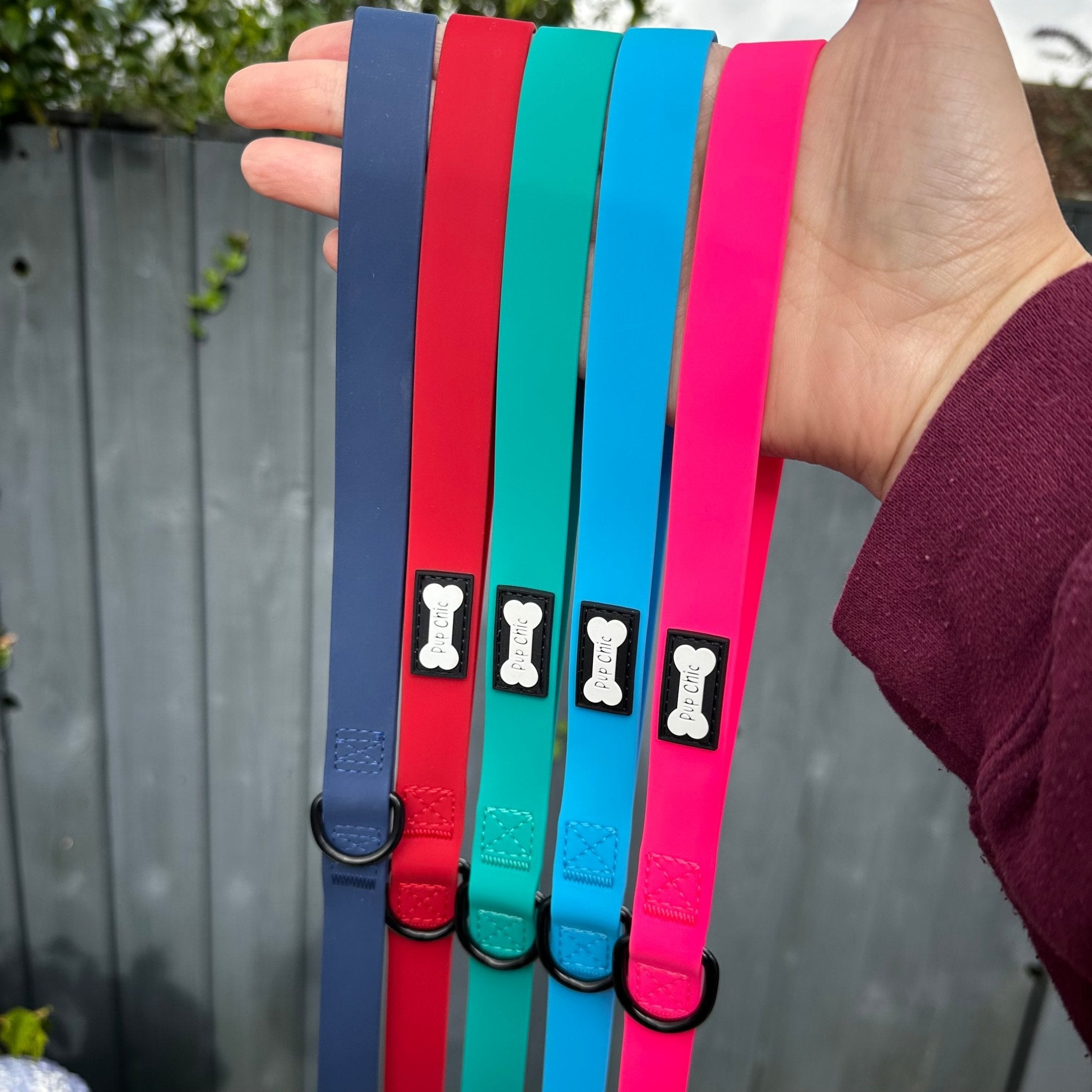 Waterproof 3ft to 5ft adjustable dog leads - PVC biothane dog leash - Pup Chic Boutique