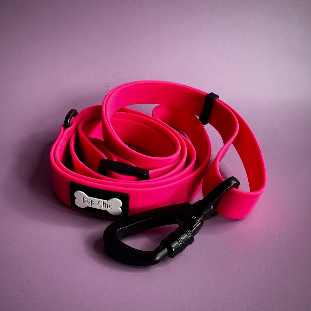 Waterproof 3ft to 5ft adjustable dog leads - PVC biothane dog leash - Pup Chic Boutique
