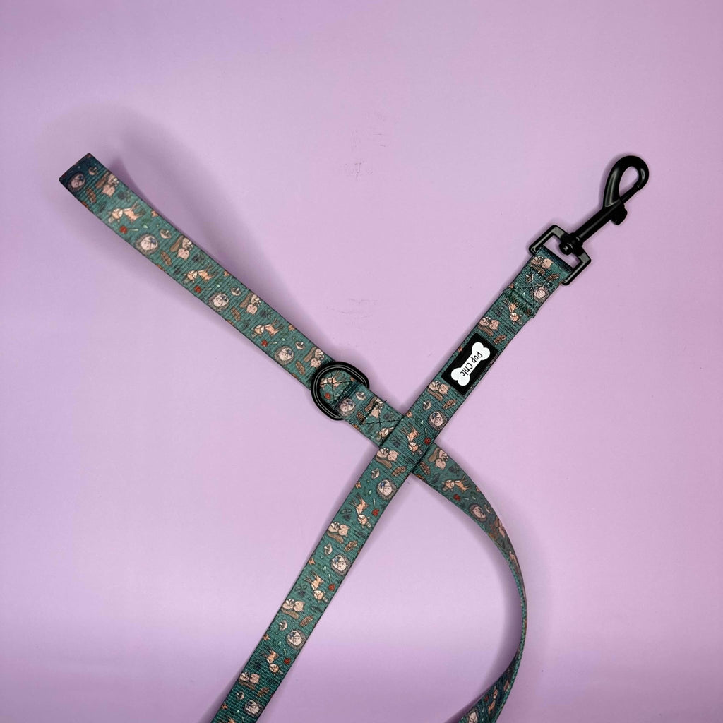 Woodland Wonderland 5ft dog lead - Pup Chic Boutique