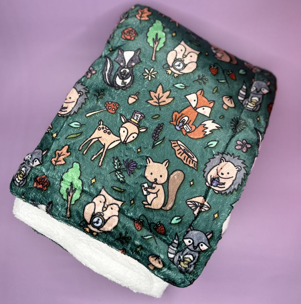 Woodland Wonderland dog blankets - fleece dog blanket - Pup Chic Boutique