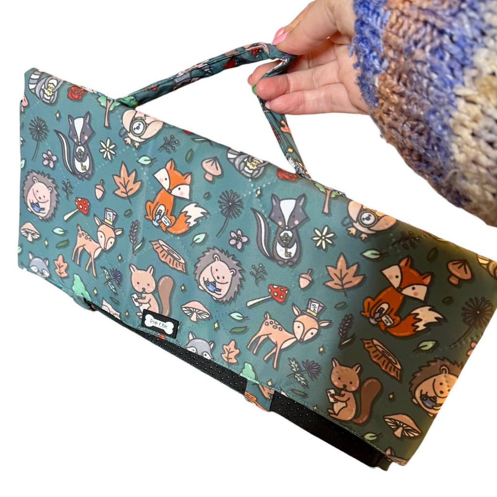 Woodland Wonderland Dog Settle Mat – Lightweight, Waterproof & Travel - Friendly - Pup Chic Boutique