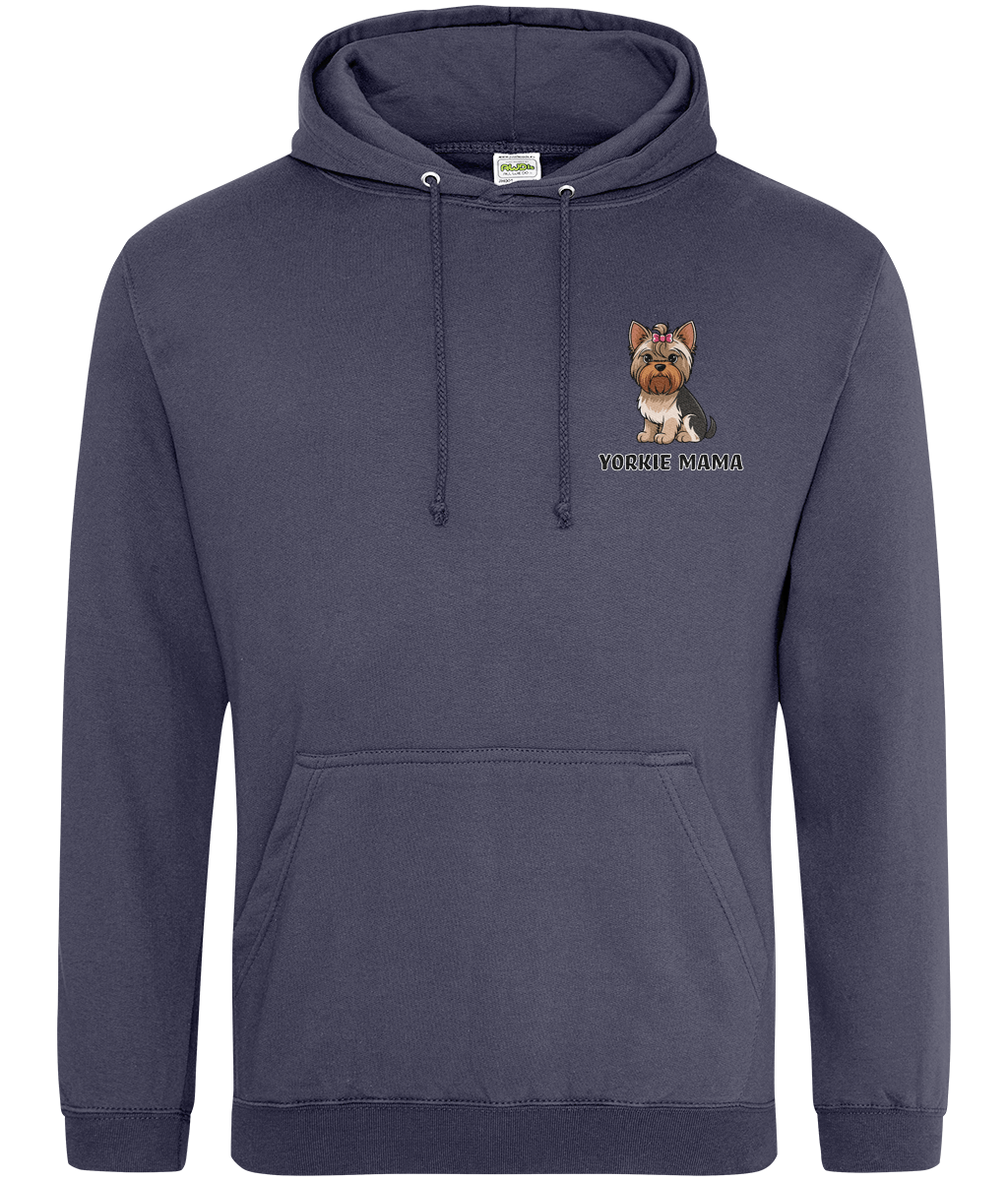 Yorkie Mama Hoodie – Cosy Yorkshire Terrier Dog Mum Hoodie - blue - Pup Chic Boutique
