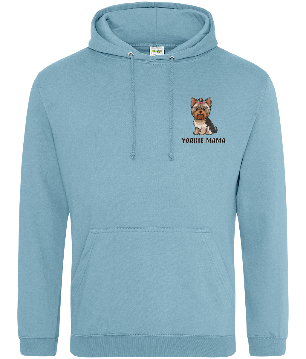 Yorkie Mama Hoodie – Cosy Yorkshire Terrier Dog Mum Hoodie - blue - Pup Chic Boutique