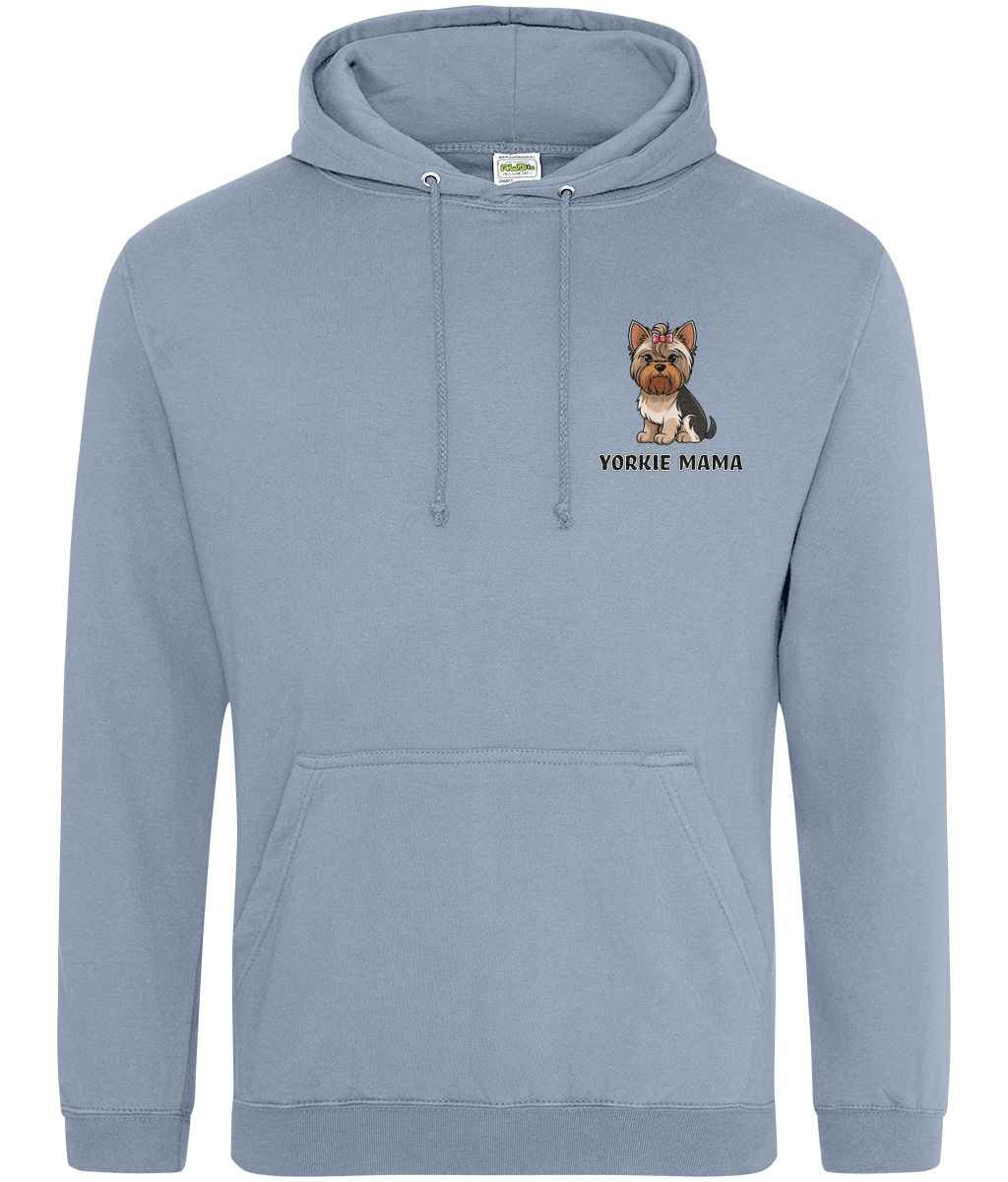 Yorkie Mama Hoodie – Cosy Yorkshire Terrier Dog Mum Hoodie - blue - Pup Chic Boutique