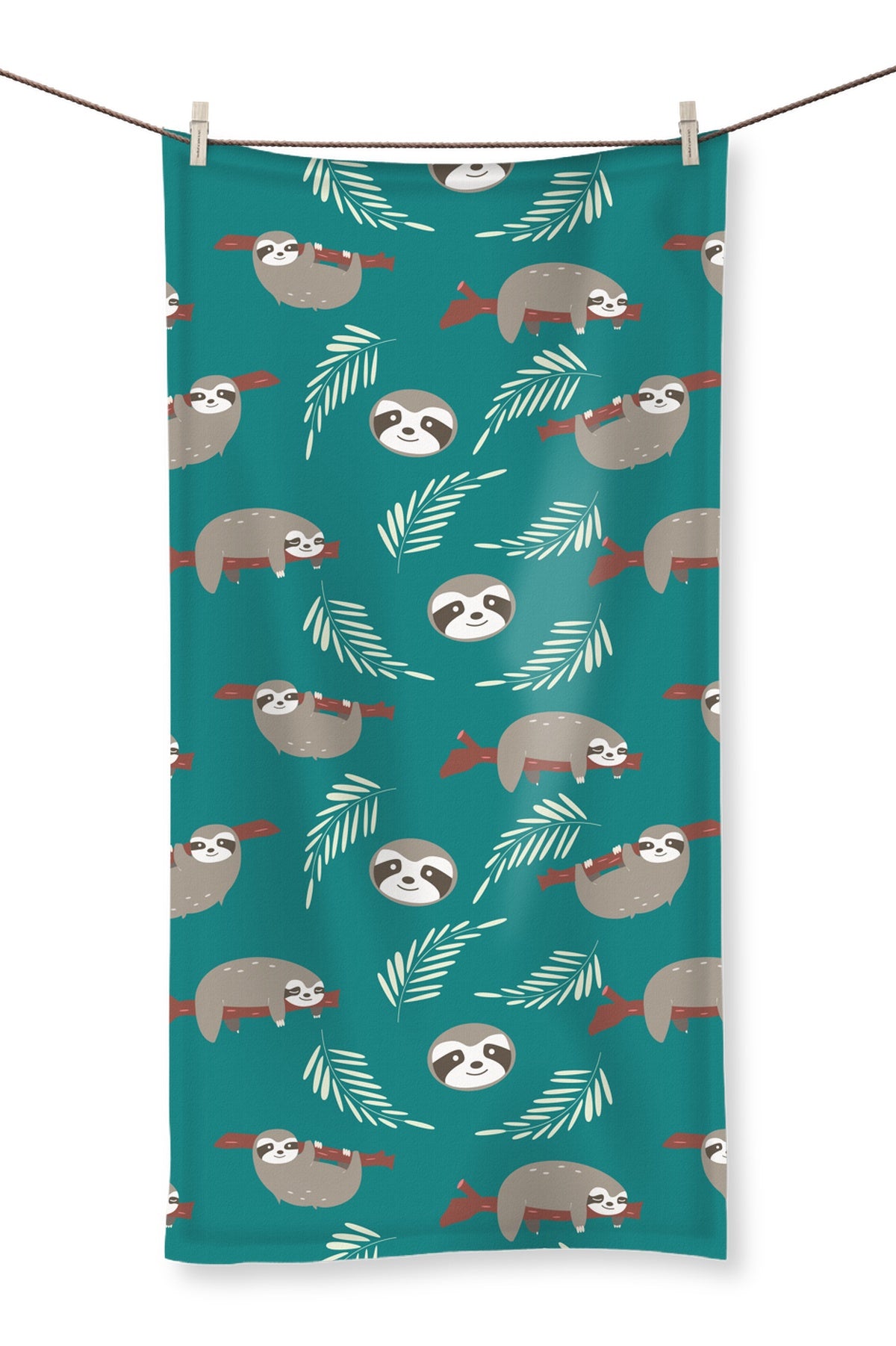 lazy sloth towel 31.5"x63.0"
