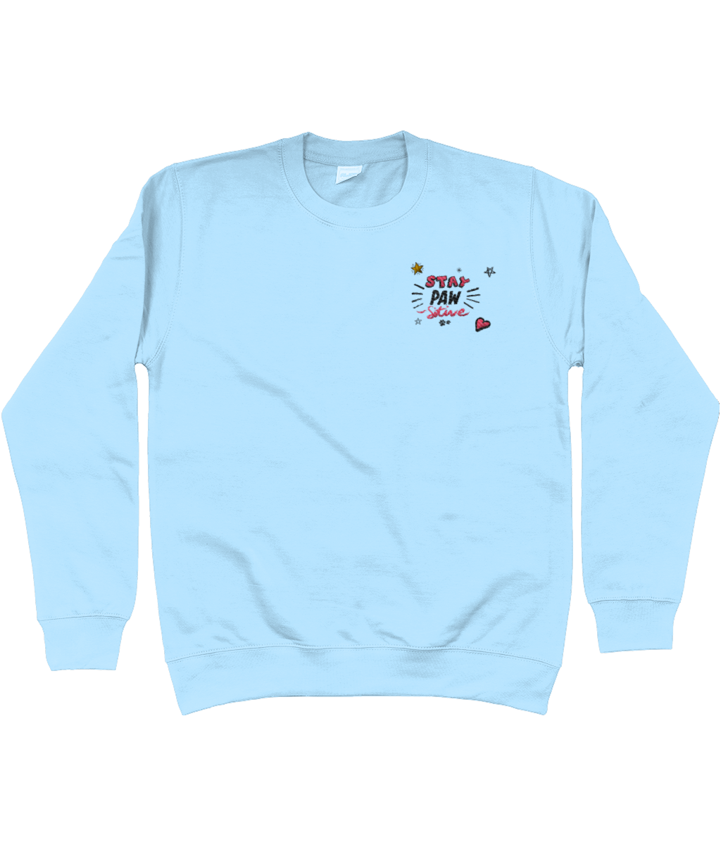 Stay Paw-sitive embroidered sweater - Pup Chic Boutique