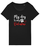 my dog is my valentine black t-shirt