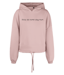 Stay at home dog mum cropped oversized hoodie