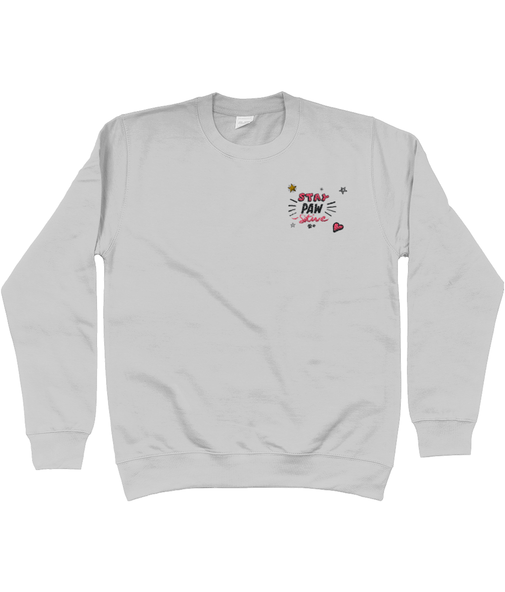 Stay Paw-sitive embroidered sweater - Pup Chic Boutique