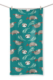 lazy sloth towel 27.5"x55.0"