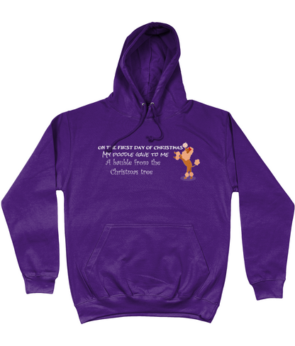 Poodle Christmas hoodie - Pup Chic Boutique