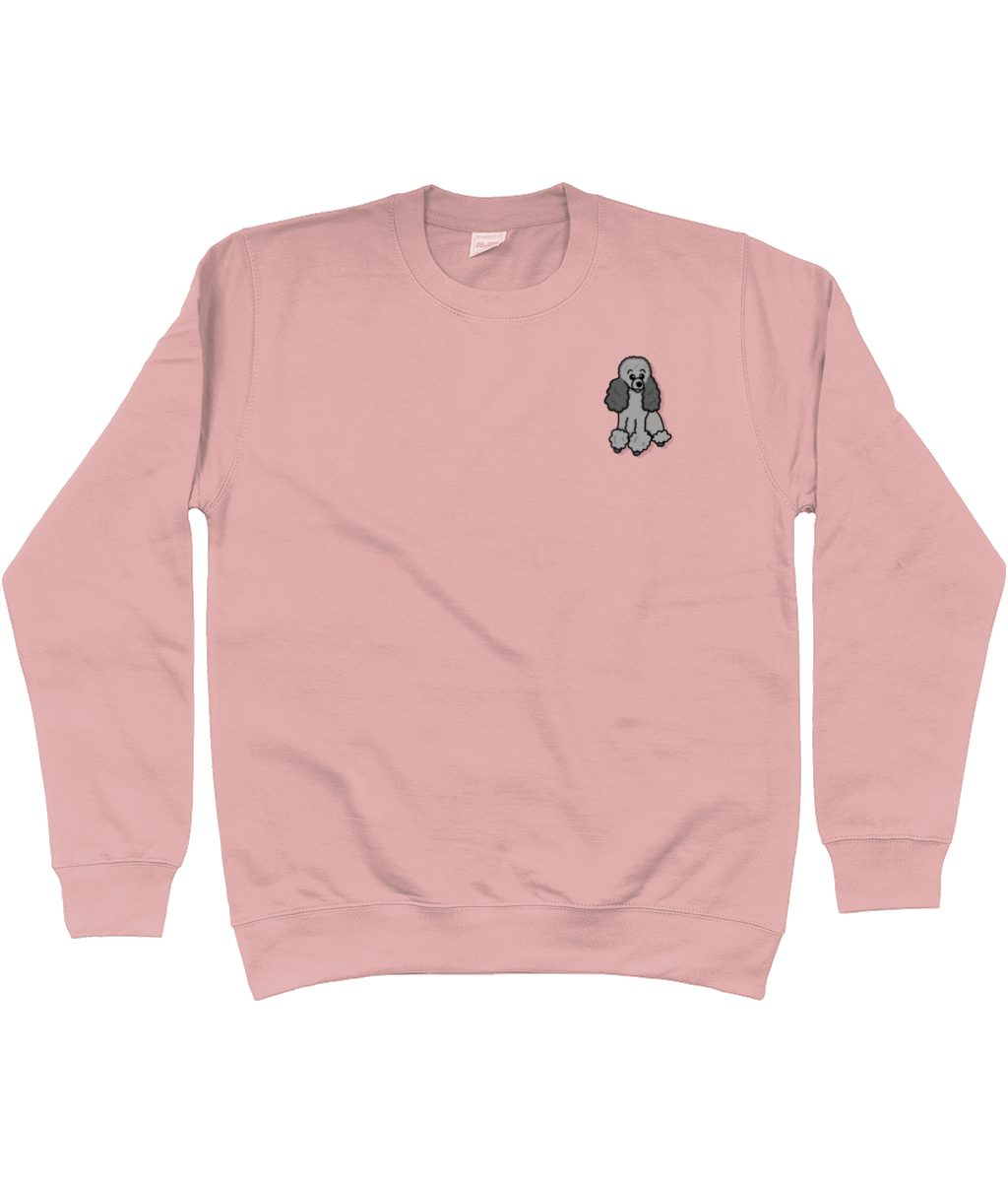 Silver poodle sweatshirt - Oodles of Poodles - Pup Chic Boutique