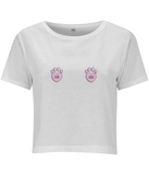 dog mum heart paws cropped t-shirt