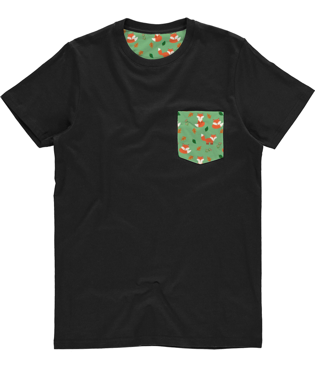 inquisitive fox matching pocket t-shirt