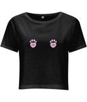 dog mum heart paws cropped t-shirt