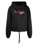 This Bitch Bites cropped oversized hoodie