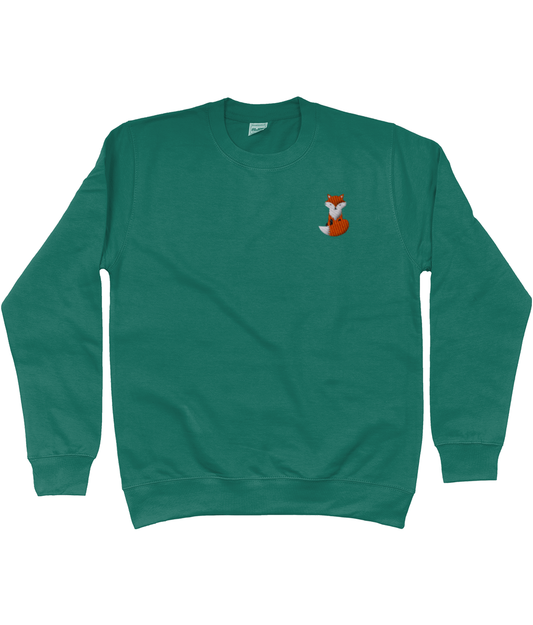 Inquisitive Fox matchy embroidered sweatshirt - Pup Chic Boutique